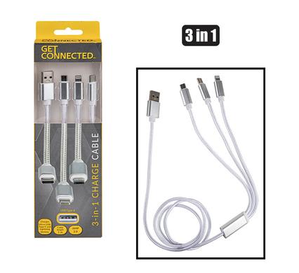 Usb cable 3-in-1 -2.0 amp - 1m
