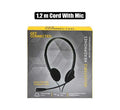 Headphones w/mic+1.2m cord
