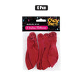 Balloons helium 6pc red f-01