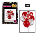 Balloons helium vday bouquet 7pc f-9