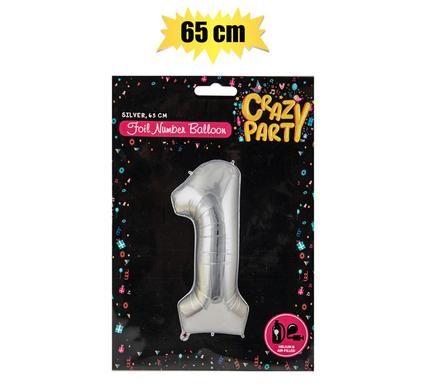 Balloon helium foil silver 1 86cm f-03