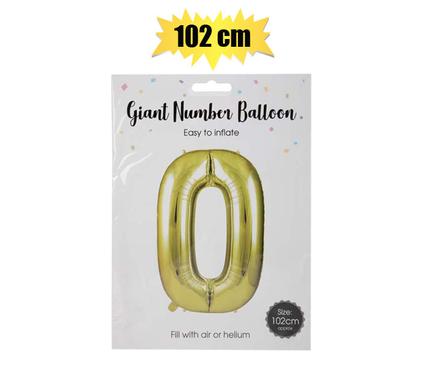 Balloon helium foil gold 0 102cm f-04