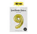Balloon helium foil gold 9 102cm f-04