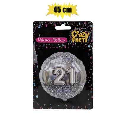 Balloon helium foil ms 21 45cm f-01