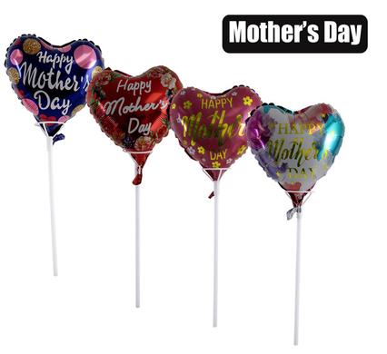 Balloons air fill w/stick mother's day