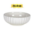 Oven dish 25x9cm ceramic round fluted