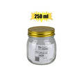 Storage-jar gls embossed 7.5x9cm 250ml