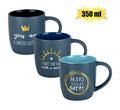 Mug daily tubby charc gold emb 350ml