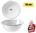 Mixing bowl enamel 20cm white cash-bowl