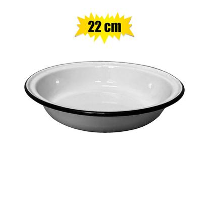 Plate enamel 22cm milk