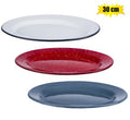 Plate enamel 30cm oval