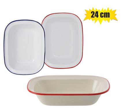 Pie dish enamel 24cm oblong