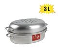 Roaster aluminium oval hart 3lt