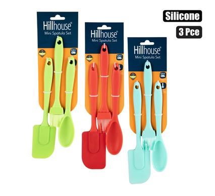Spatula-set 3pc silicone brights h/house