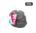 Scourer balls steel 6pc 13g