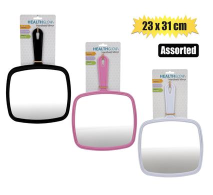 Mirror hand pl large 23x31cm asstd