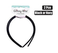 Hair alice band fabric cover 2pce
