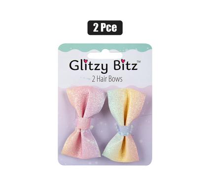 Hair bow shimmer 2pc