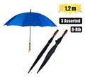 Umbrella golf 8-rib two-tone 1.2m dia