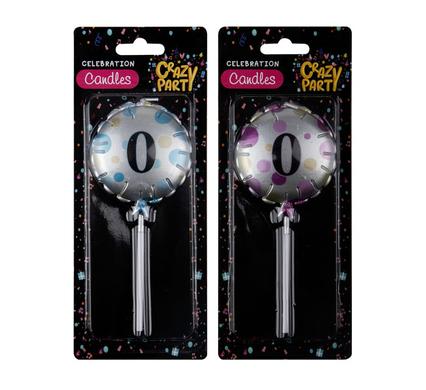 Candle birthday balloon round asstd-0
