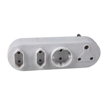 Plug-adaptor 1x16a 1x5a-rnd 2x5a-2pin