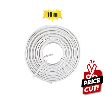 Speaker wire 0.5mmx10m white zenith