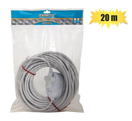 Extension-cord 20m janus 10a l/d zenith