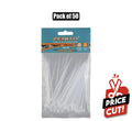 Cable-ties 2.5x100mm white 50's zenith