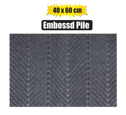 Doormat embossed pile 40x60cm 8mm
