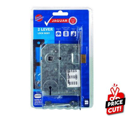 Mortice lock body 2l 2key jaguar