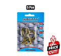 Cup-hooks brass-pl 50mm 5pce zenith