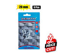 Cup-hooks white-pl-ctd 20mm 6pce zenith
