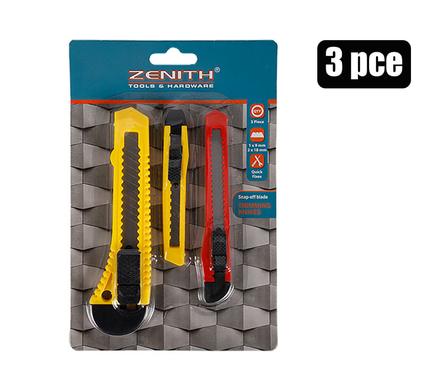 Knife 18+9mm snapoff-blade 3pce blister