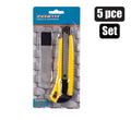 Knife 20mm snapoff+5pce mtl blades