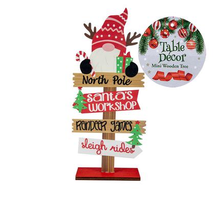 Xmas table decor mini wooden tree 30cm