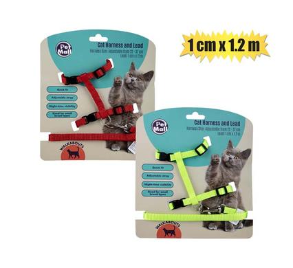 Pet cat harness + lead 1.0cmx1.2m