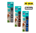 Pet dog collar dbl layer 30-50cm med