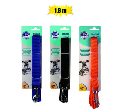Pet dog-lead nylon asstd-color 23x1800mm