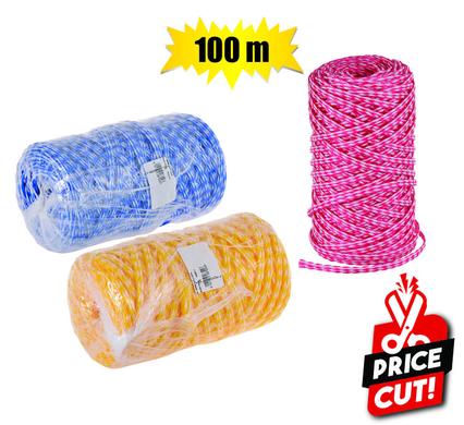 Ski-rope 7mm x100m-hank 2-color