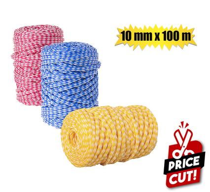 Ski-rope 10mm x100m-hank 2-color