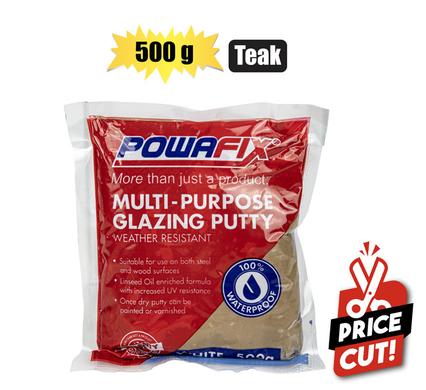 Powafix putty multi-purpose teak 500g
