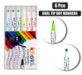 Art+craft dual tip dot&marker 6pc