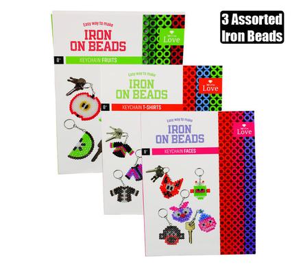 Art+craft iron on bead keyrings
