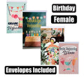 Card & envelope birthday - female afr
