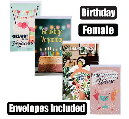 Card & envelope birthday - female afr