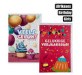 Card & envelope birthday - girl afr