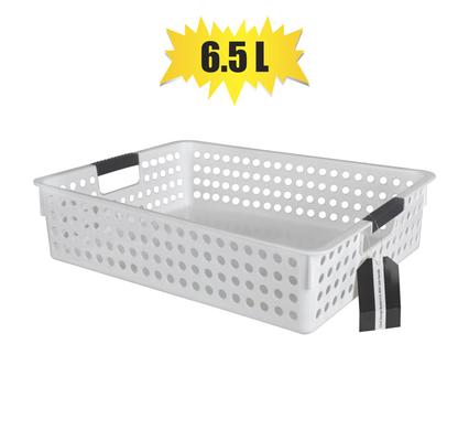 Basket pl circles pattern 34x25x8cm 6.5l