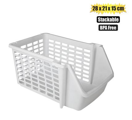 Organiser basket 21x28x14,5cm stackable
