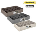 Organiser shell pattern 15-div 30x18x6cm