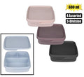Lunch box soft seal 3-div 600ml